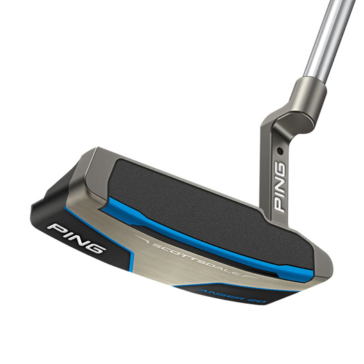 2025 PING SCOTTSDALE ANSER 2D 刀背式推桿採用周邊配重設計 尺寸和容錯性與中型槌頭 單一的對比色瞄準線和簡潔的跟趾配重