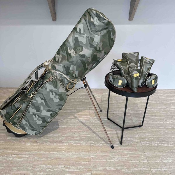 MARK & LONA Gauge Stand Caddy | 經典迷彩腳架式高爾夫球袋 (橄欖綠) 套組